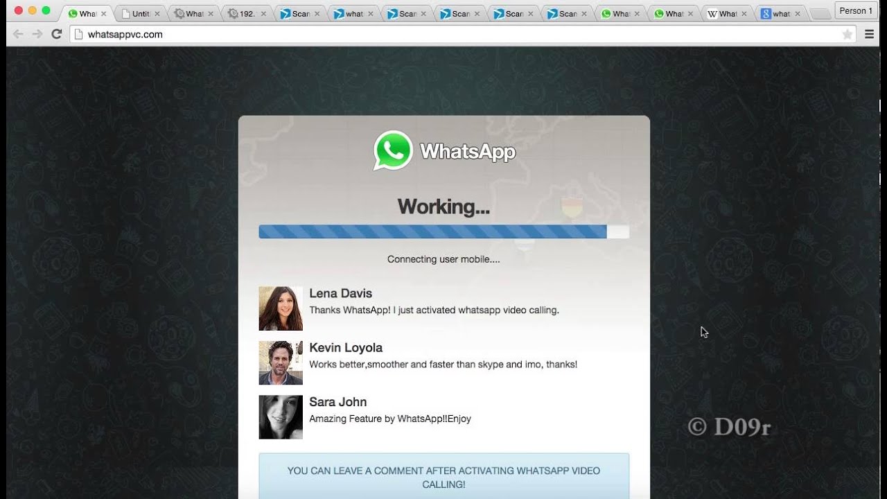 Whatsapp Video Call Activation Phishing Attack