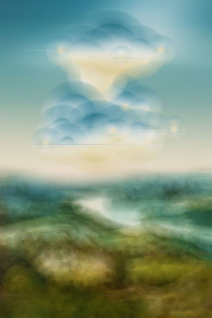 Ted Kincaid Fantasia on a Landscape by Joachim Patinir 716, 2019 Varnished pigment on canvas 75h x 50w in