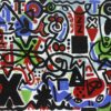 A.R. Penck, "Ungewissheit (Uncertainty)", 2011. Acrylic on canvas, 51 1/4 x 63 inches (130 x 160 cm)