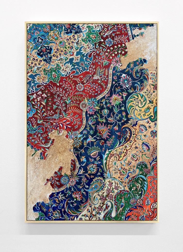 Jason Seife, Casio , 2020 , Acrylic on concrete , 91.44 x 60.96 cm , courtesy the artist and Unit London