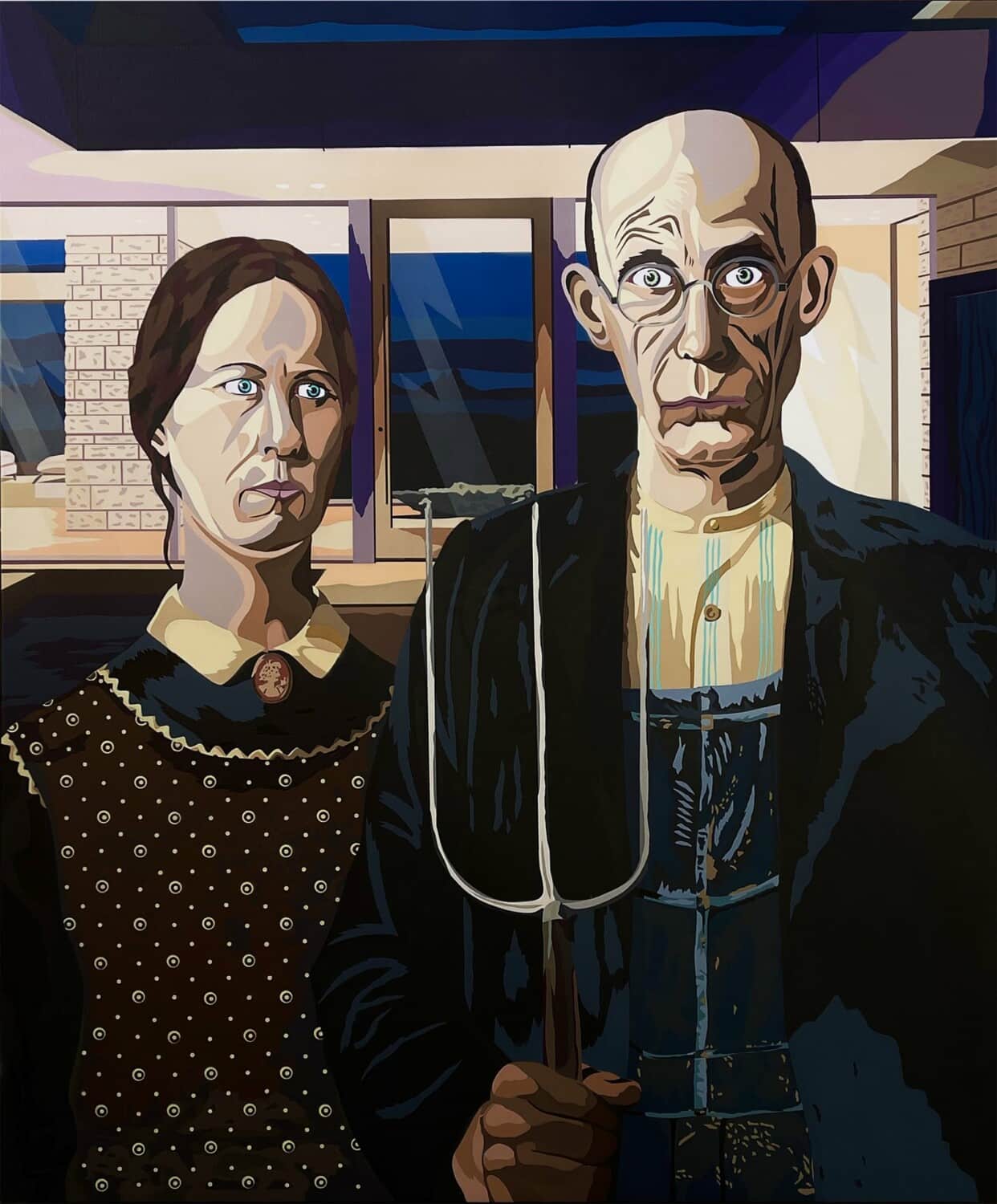 Michael Callas. American Modern. Spray Paint + Stencil on Canvas. 62.5 x 52 inches