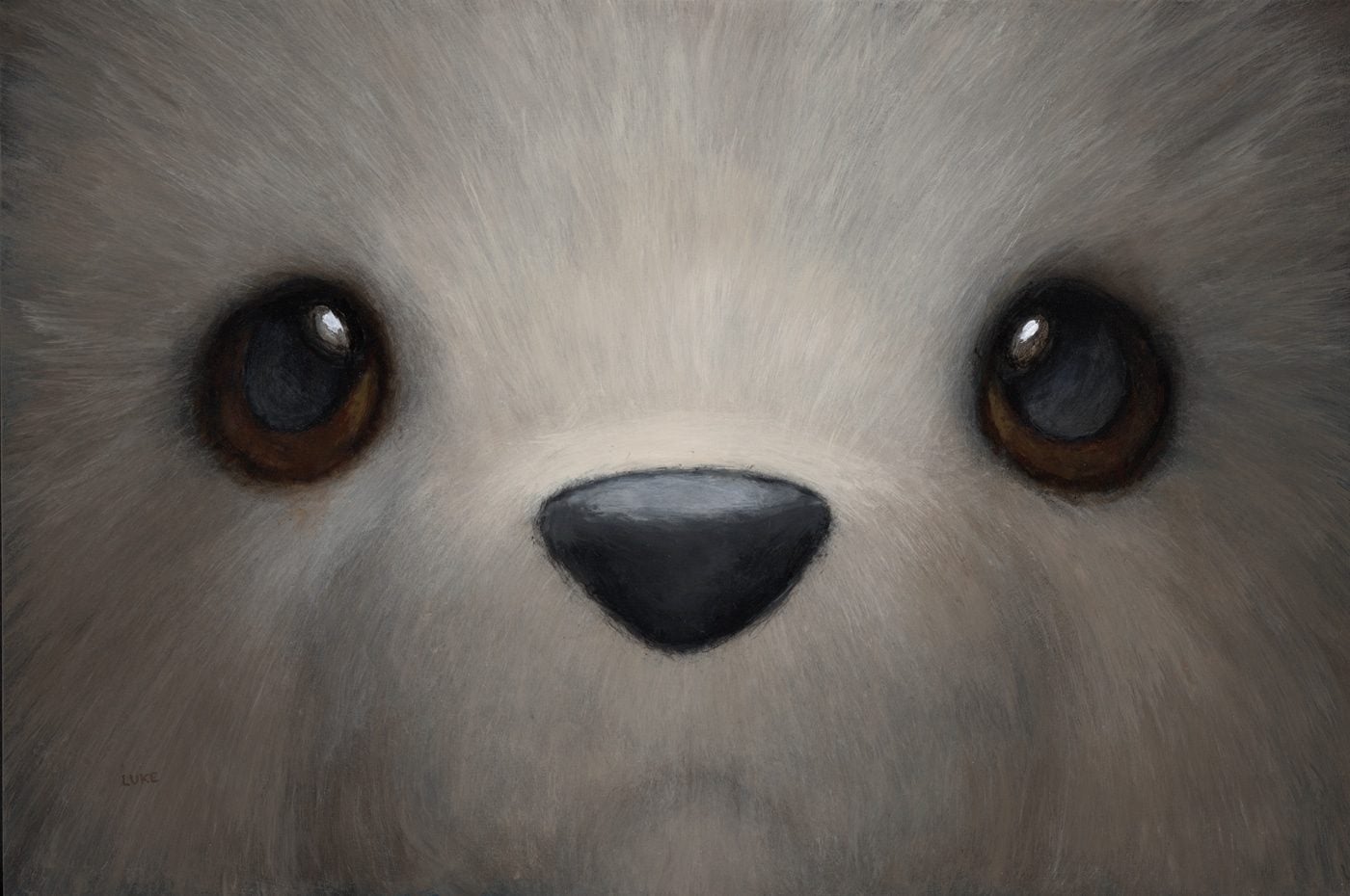 Luke Chueh. "Doe-Eyed" (acrylic on panel_20” x 30”)