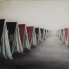 Miriam McConnon, Passport Tents II, oil on canvas, 50x60cm