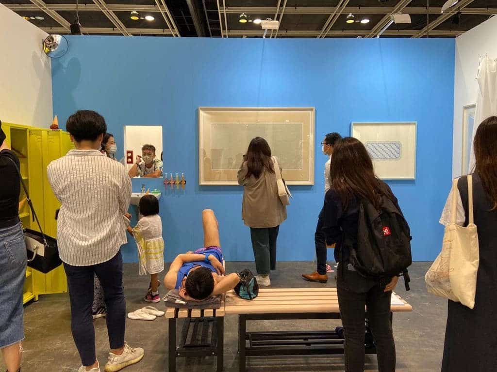 Exhibition view of " the Lonesome Changing Room" at Art Central 2021