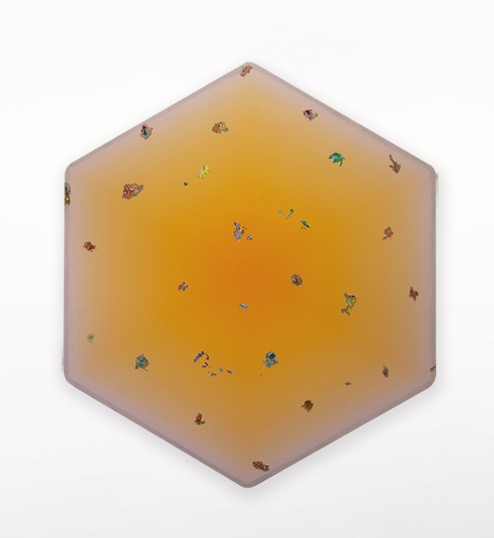 Lisa Bartleson. Mexican Marigold. Acrylic on Linen_65 x 56 x 1.5