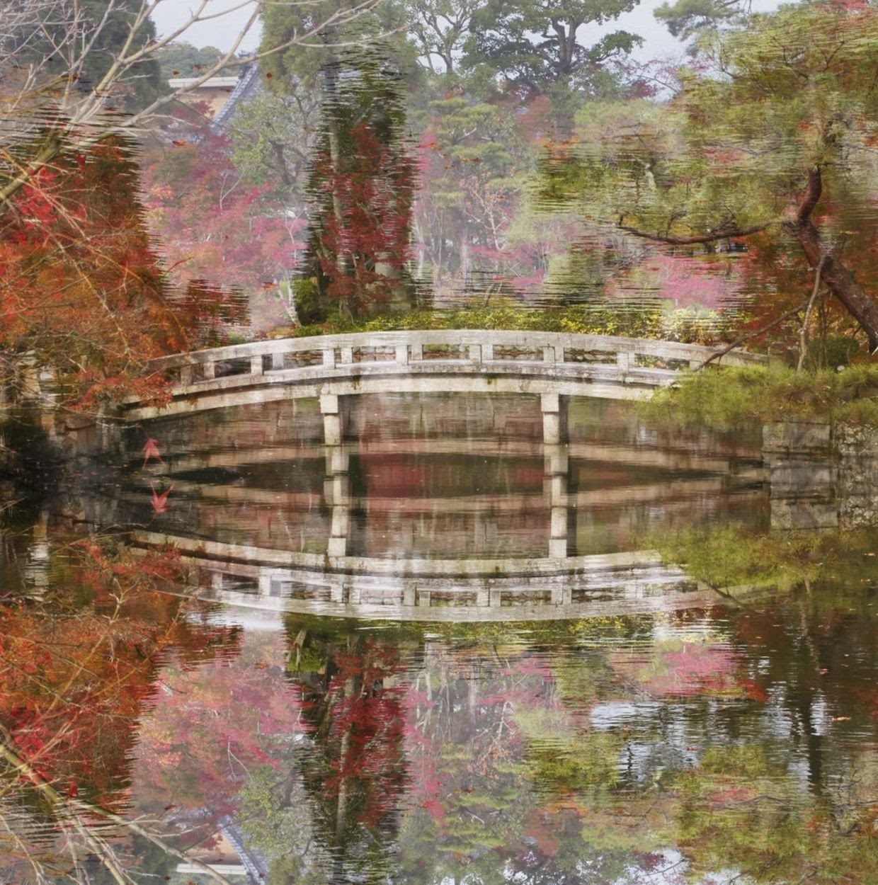 Ori Gersht. Floating Bridge, 2016, Archival pigment print, 47 1/4h x 47 1/4w in