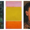 Left to Right: Claude Monet, Coin du bassin aux nymphéas; Mark Rothko, No. 7; Frida Kahlo, Diego y yo (Diego and I)