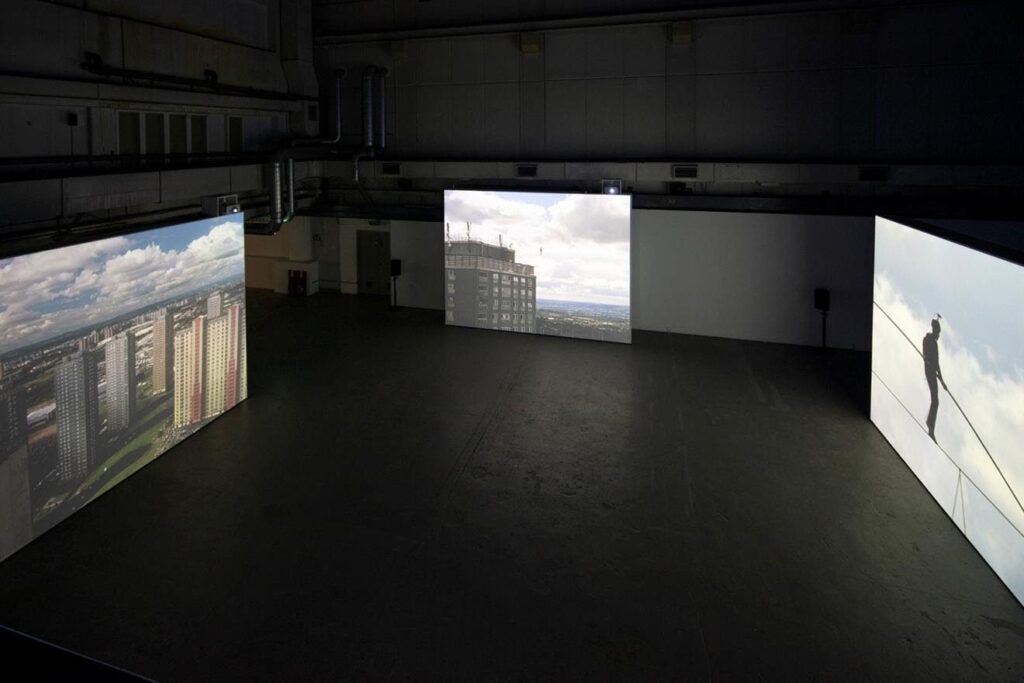 Installation view, Catherine Yass: Falling Away, Ambika P3. Photography: David Freeman.