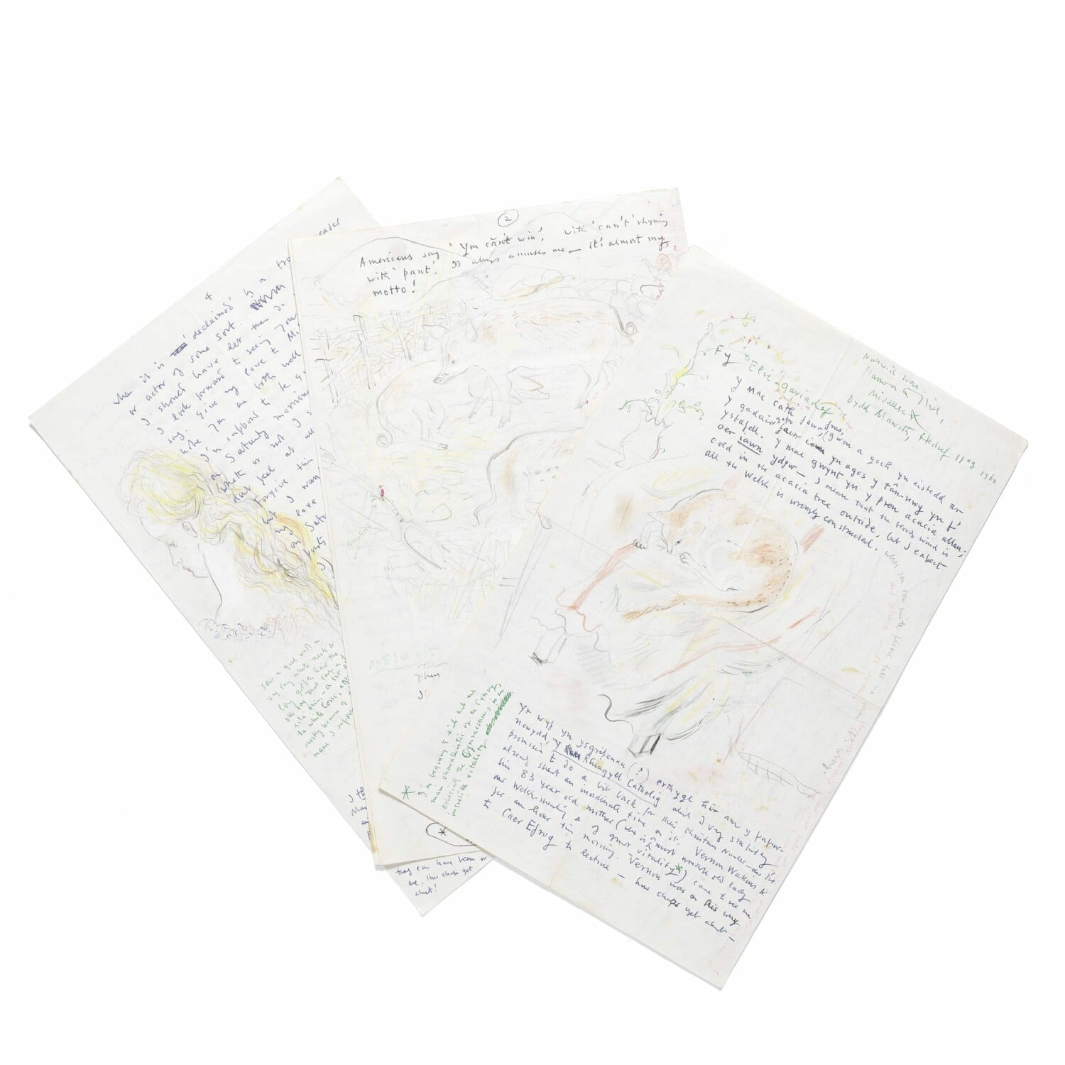 JONES (DAVID), Series of one hundred and twenty-six letters, 4 February 1959 to 27 July 1974. Estimate: £30,000-50,000