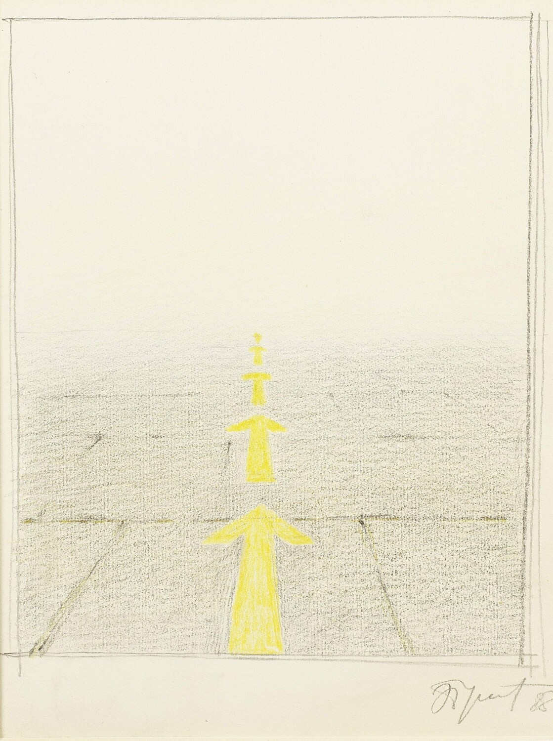 Erik Bulatov (Russian, born 1933) Study for 'Stop', 1988 (unframed). Estimate: £8,000 - 10,000