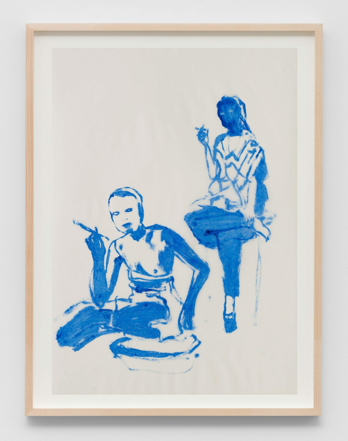 Lisa Brice, 'Untitled', 2020. Oil on tracing paper, 41.9 x 29.6cm (16 1/2 x 11 3/4in). Framed: 50.8 x 38cm (20 x 14 7/8in). Copyright Lisa Brice. Courtesy the artist and Stephen Friedman Gallery, London. Photo by Mark Blower.