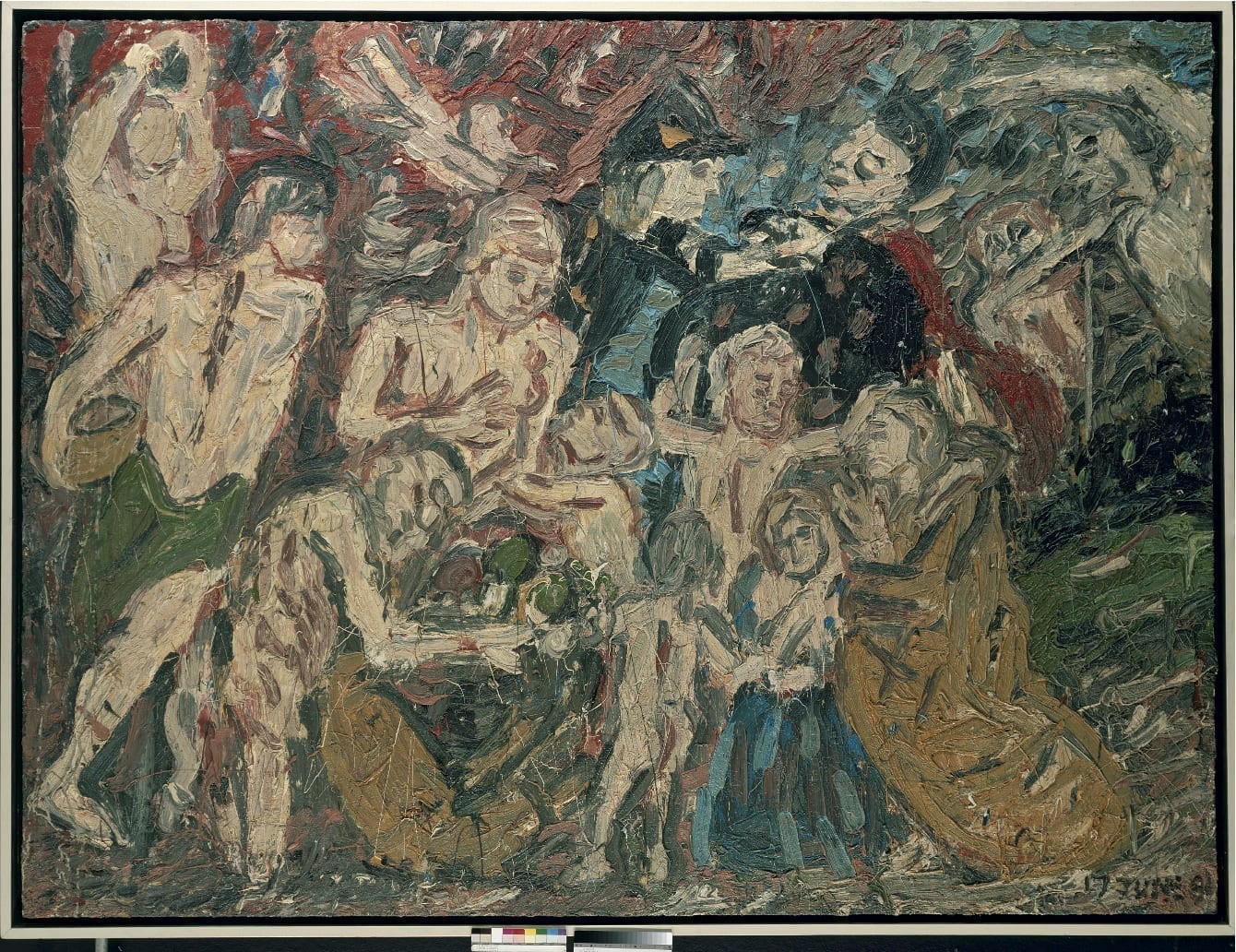 Leon-Kossoff-Study-from-Minerva-Protects-Pax-from-Mars-by-Rubens-1981.-Leon-Kossoff-Artist-Trust-courtesy-of-Piano-Nobile-Robert-Travers-Works-of-Art-Ltd