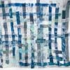 Fran Siegel, Henri's Open Fortress, 2018/19, pigment on cotton scrim (3 densities), indigo dye on burlap, cyanotype, drawings and frottage on paper, cut drafting film, sewing, and collage woven through plastic grid and construction barrier, 120 x 150 in.