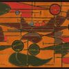 Oswaldo Vigas, Proyecto para Mural en Naranja, 1953, Oil on paper fixed on Masonite. Image courtesy of Galería RGR and the artist.