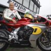 Giacomo Agostini with the MV Agusta 798cc Superveloce Ago Limited Edition