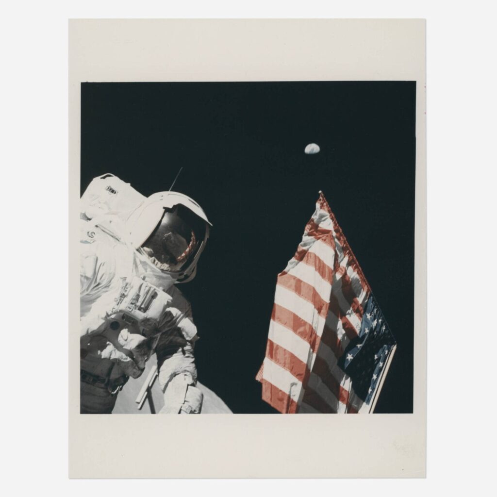 Earth and the US flag