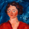 Chaïm Soutine (1893-1943), La femme en rouge au fond bleu