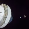 NASA’s uncrewed Orion spacecraft reached a maximum distance of nearly 270,000 miles from Earth during the Artemis I flight test before beginning its journey back toward Earth. Orion captured imagery of the Earth and Moon together from its distant lunar orbit, including this image on Nov. 28, 2022, taken from camera on one of the spacecraft’s solar array wings. Credits: NASA