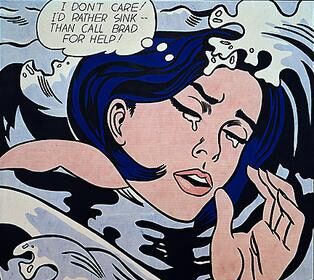 Drowning Girl (1963). By Roy Lichtenstein