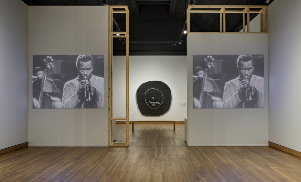 Now’s the Time installed in Seeing Loud: Basquiat and Music at Montreal Museum of Fine Arts,  September 2022-February 2023