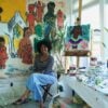 Meron Engida Hawke in her studio, 2023. Courtesy of the artist and Morton Fine Art