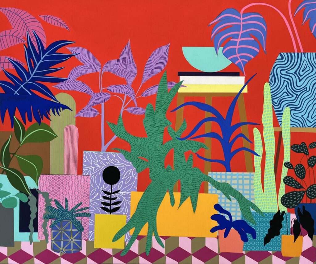 Mary Finlayson
Sun Room Garden
Gouache on Canvas with Maple Frame