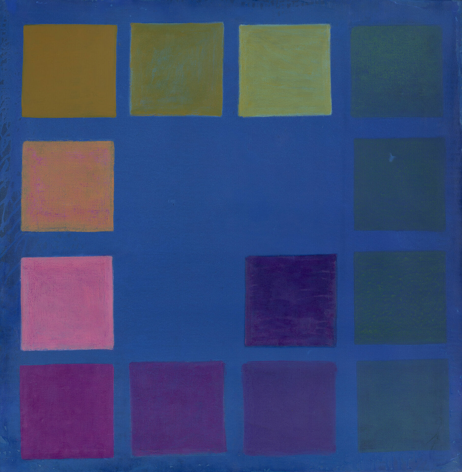 Yvonne Thomas, Squares, 1965, Oil on canvas, 48 3/4 x 48 inches
