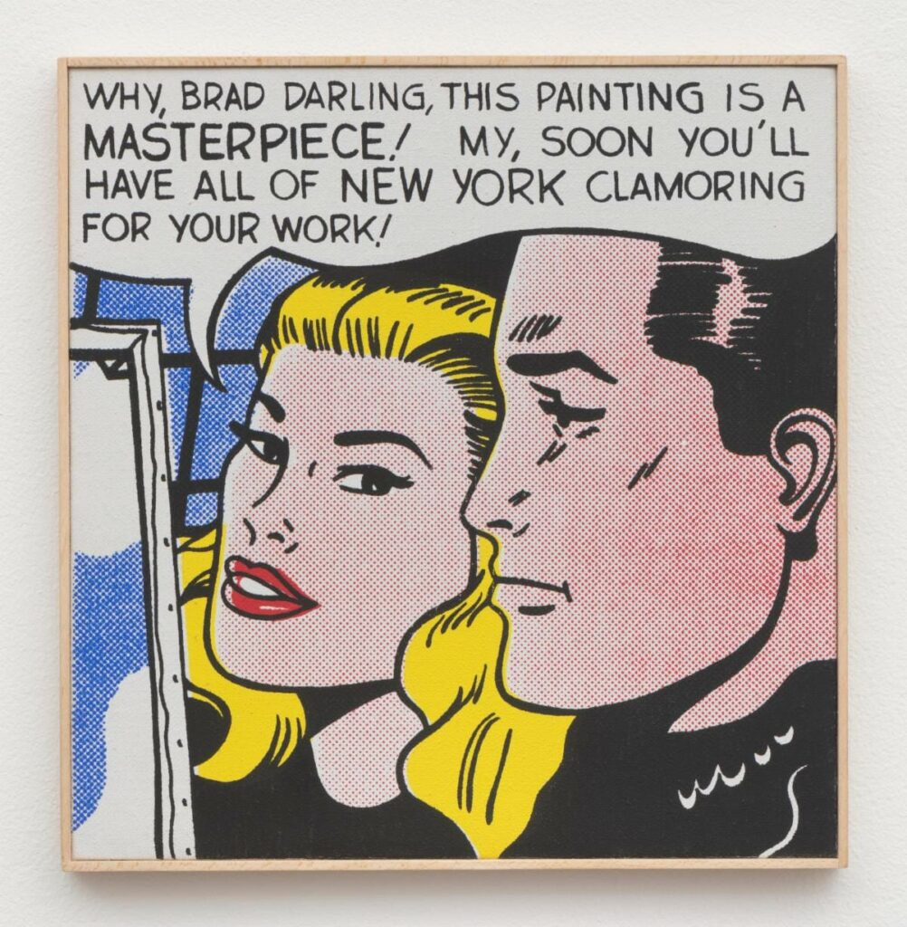 (RP-720) Richard Pettibone, Roy Lichtenstein, 'Masterpiece', 1962, 1975  Acrylic and silkscreen on canvas  7 1/2 x 7 1/2 inches (19.05 x 19.05 centimeters)