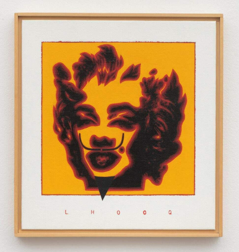 (RP-1169) Richard Pettibone, Andy Warhol, 'Marilyn', 1964, L. H. O. O. Q., 2003/2004  Oil and silkscreen on canvas  8 1/8 x 7 5/8 inches (20.6 x 19.4 centimeters)
