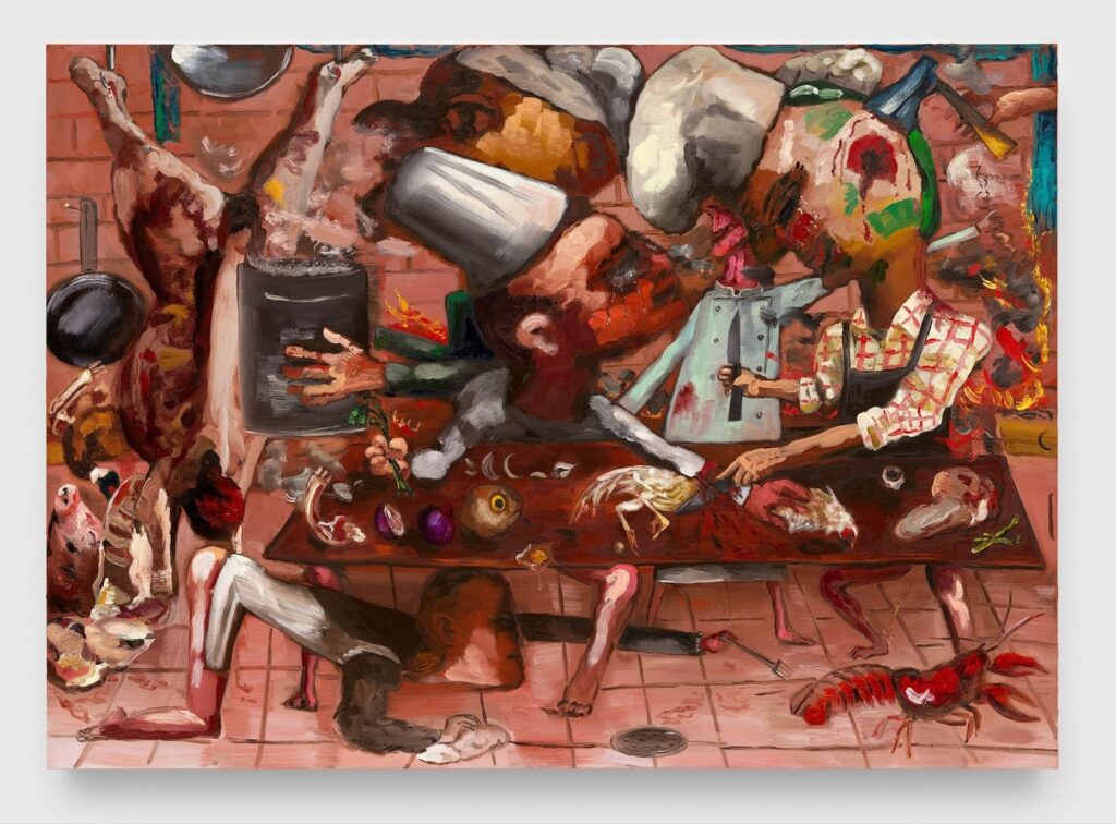 Dana Schutz, The Cooks, 2025 © Dana Schutz. Courtesy the artist and David Zwirner